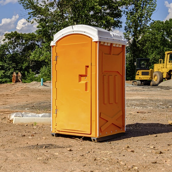 can i customize the exterior of the porta potties with my event logo or branding in Natural Dam